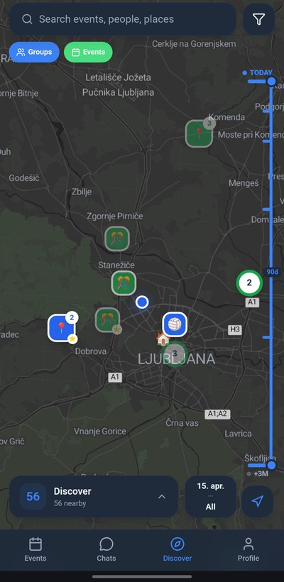 SubIn Discover mapa